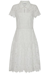 Kalina White Lace Shirt Dress